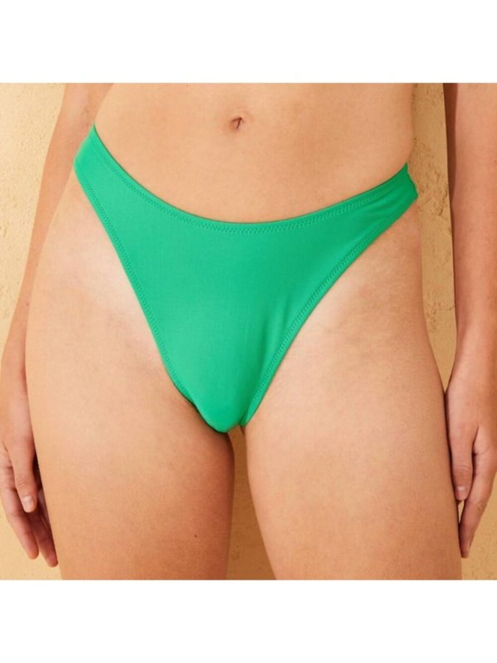 NEW Wild Fable Mid-Rise Ultra High Leg Super Cheeky Bikini Bottom - Green Apple